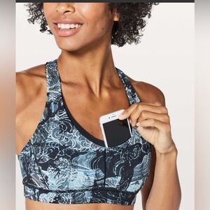 Lululemon Lululemon Stash N' Run Bra in Eternal Wave Starlight Black / Black (8)